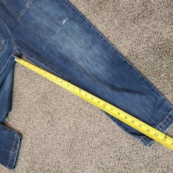 NWR Sandrine Rose X Free People Distressed Y2K 90s jumpsuit coverall jeans XS - Picture 10 of 11